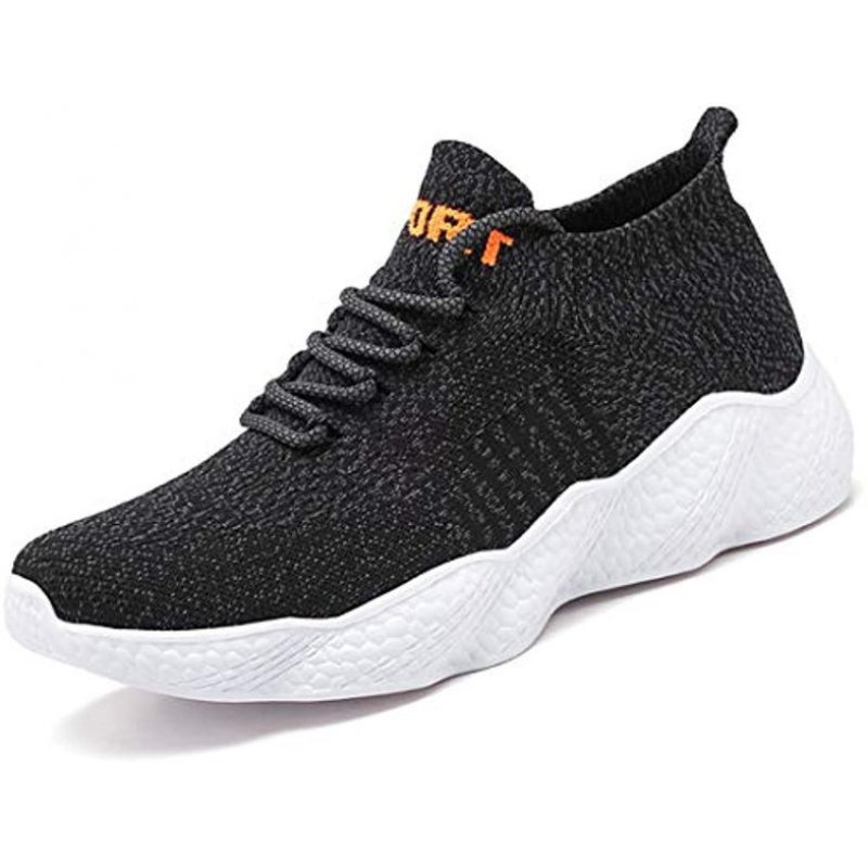 Damyuan Mens Lightweight Athletic Running Walking Gym Shoes Casual Sports Shoes Fashion Sneakers Walking Shoes Black1