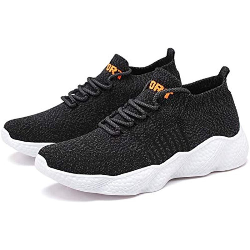 Damyuan Mens Lightweight Athletic Running Walking Gym Shoes Casual Sports Shoes Fashion Sneakers Walking Shoes Black1