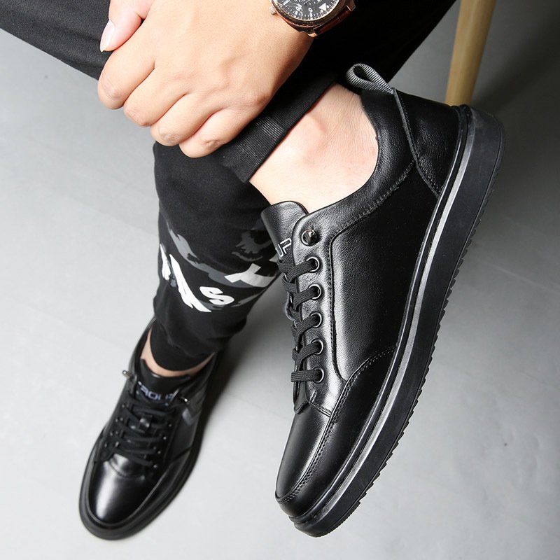 Men's shoes autumn trendy shoes 2021 new leather small leather shoes men's fashion trend youth simple casual shoes