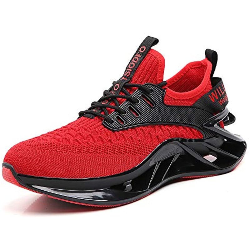 wanhee Men Sport Running Shoes Athletic Tennis Walking Sneakers Red 1919