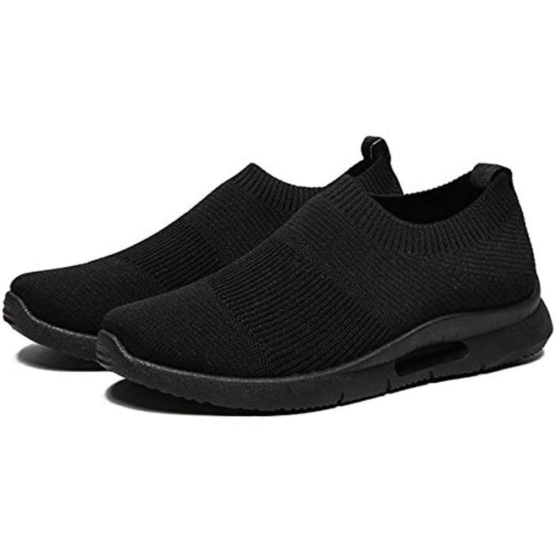 Damyuan Mens Lightweight Athletic Running Walking Gym Shoes Casual Sports Shoes Fashion Sneakers Walking Shoes Black2