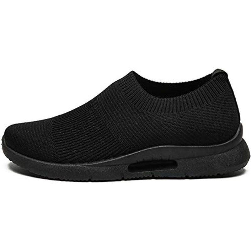 Damyuan Mens Lightweight Athletic Running Walking Gym Shoes Casual Sports Shoes Fashion Sneakers Walking Shoes Black2