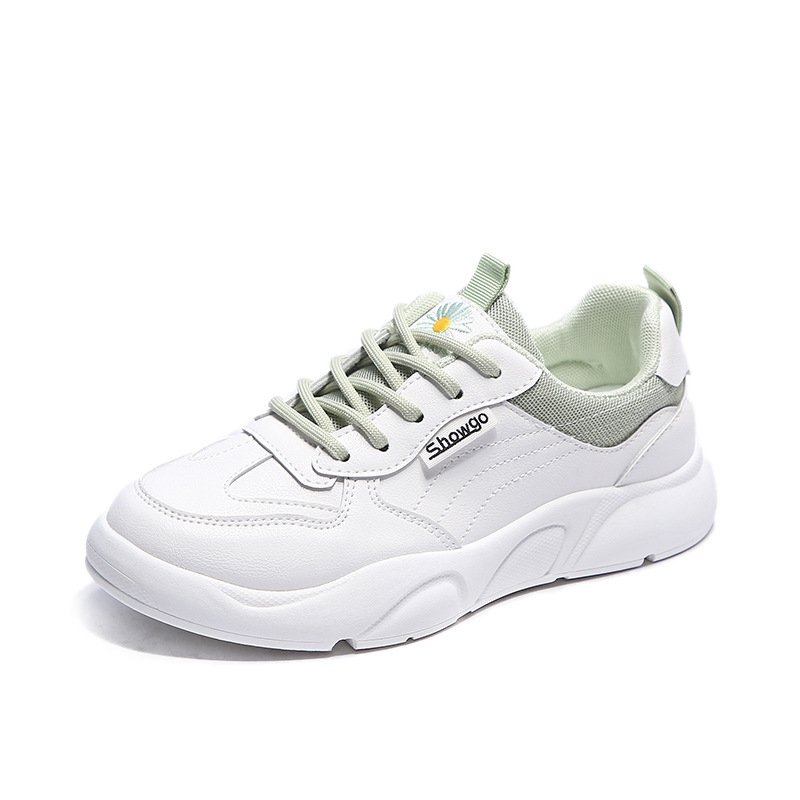 2021 spring and summer new basic white shoes female flat student running board shoes female breathable shoes