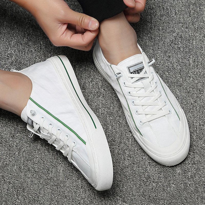 2021 summer breathable casual men's cloth shoes lightweight men's low-top canvas shoes ice silk embroidery men's cloth shoes