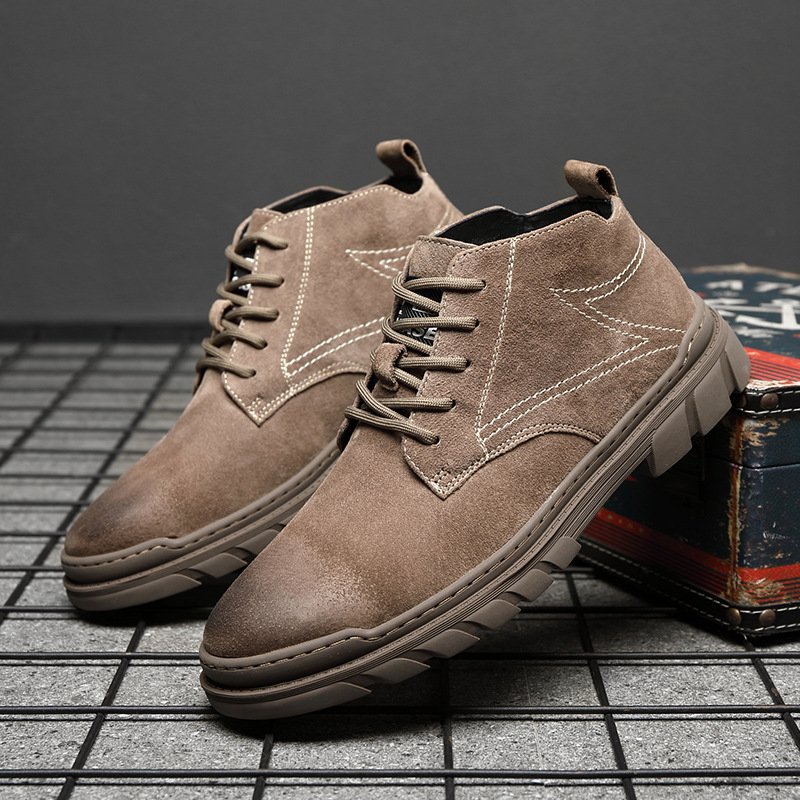 2021 autumn new men's leather Martin boots winter men's boots casual British tooling men's shoes boots men