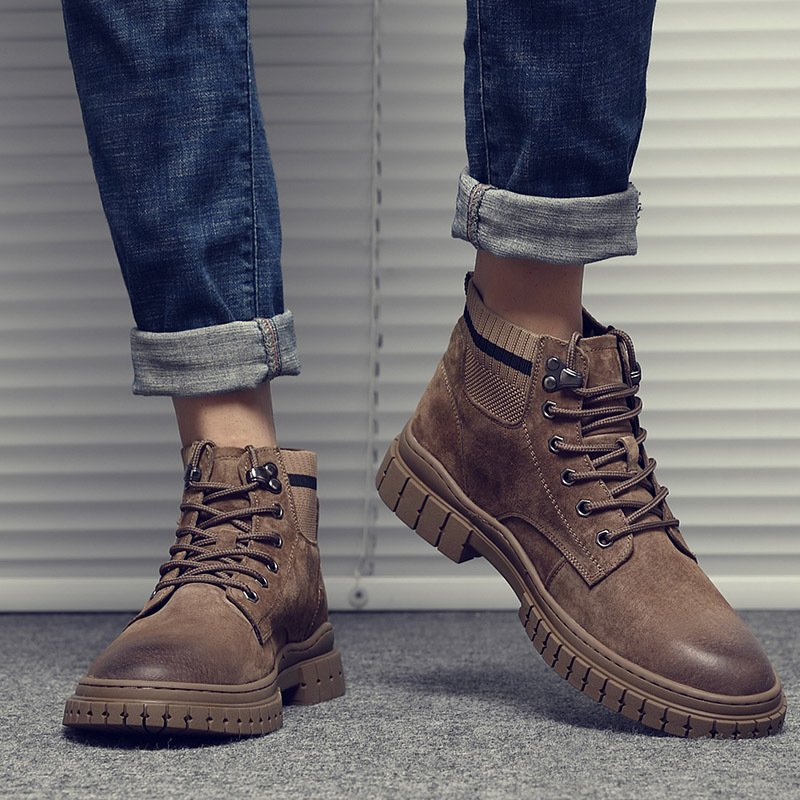 Autumn and winter men's shoes 2021 new high top shoes men casual boots men tooling boots trend Martin boots