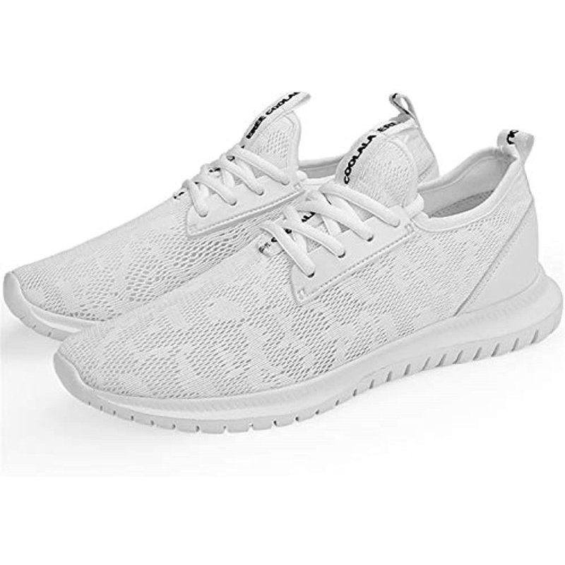 Damyuan Mens Lightweight Athletic Running Walking Gym Shoes Casual Sports Shoes Fashion Sneakers Walking Shoes White-8