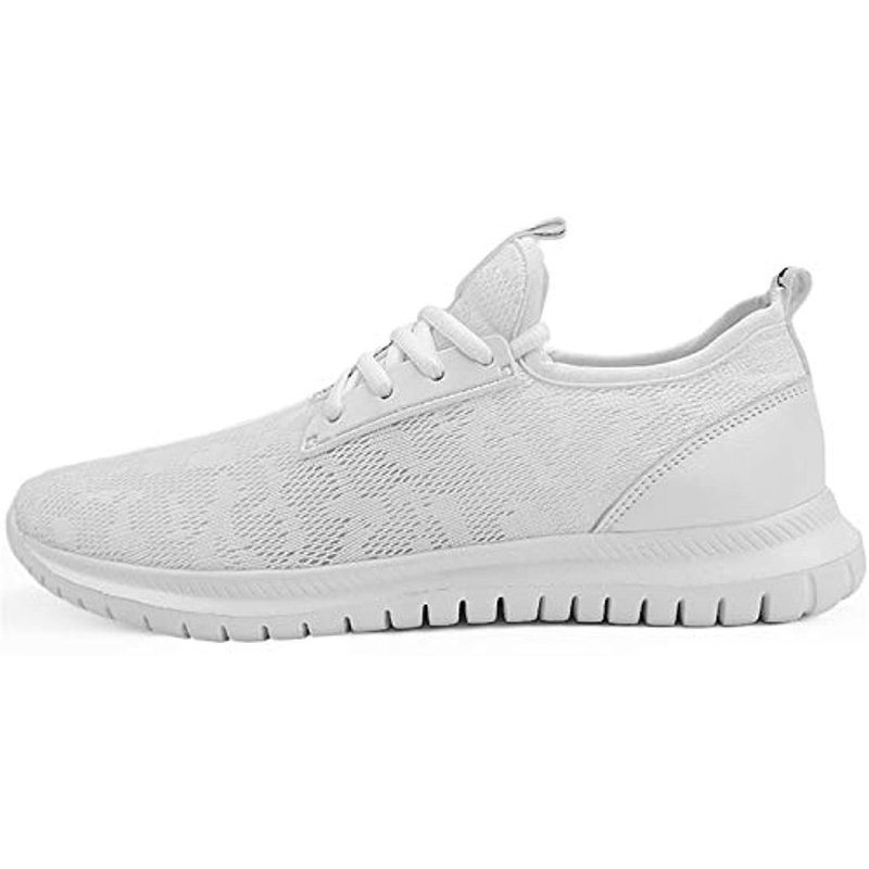 Damyuan Mens Lightweight Athletic Running Walking Gym Shoes Casual Sports Shoes Fashion Sneakers Walking Shoes White-8